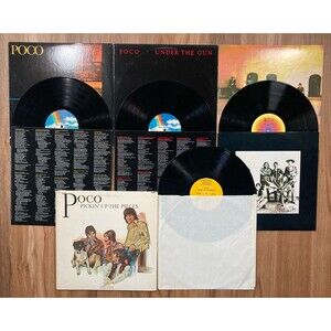 Poco Vinyl LP, Lot Set Of 4 • Blue & Gray, Under Gun, Cimarron, Pickin Up Pieces